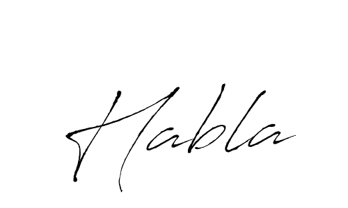 Use a signature maker to create a handwritten signature online. With this signature software, you can design (Antro_Vectra) your own signature for name Habla. Habla signature style 6 images and pictures png