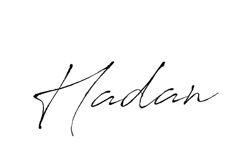 Create a beautiful signature design for name Hadan. With this signature (Antro_Vectra) fonts, you can make a handwritten signature for free. Hadan signature style 6 images and pictures png