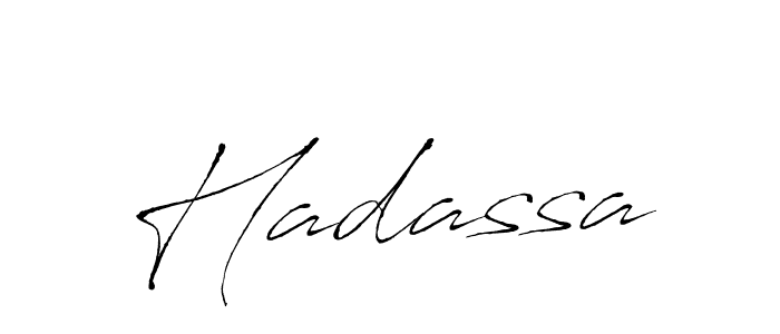 The best way (Antro_Vectra) to make a short signature is to pick only two or three words in your name. The name Hadassa include a total of six letters. For converting this name. Hadassa signature style 6 images and pictures png