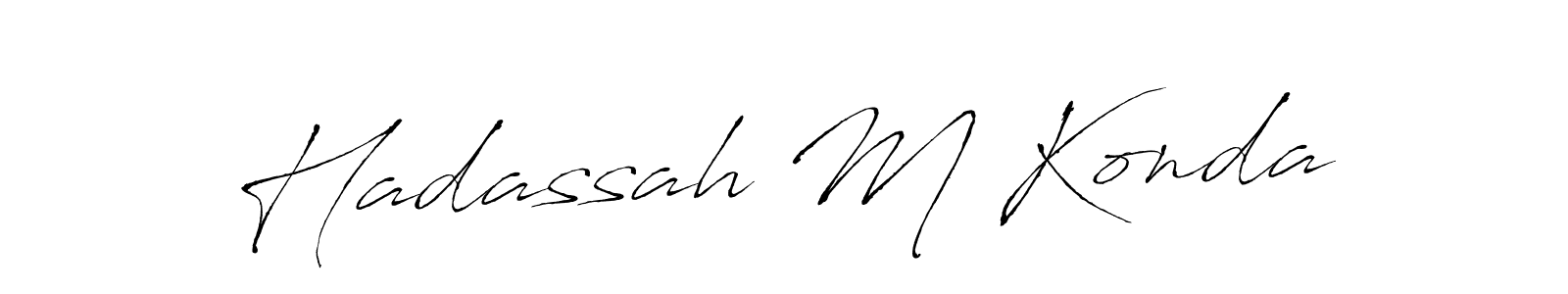 Design your own signature with our free online signature maker. With this signature software, you can create a handwritten (Antro_Vectra) signature for name Hadassah M Konda. Hadassah M Konda signature style 6 images and pictures png