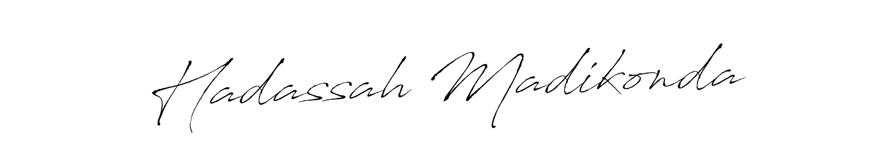 This is the best signature style for the Hadassah Madikonda name. Also you like these signature font (Antro_Vectra). Mix name signature. Hadassah Madikonda signature style 6 images and pictures png