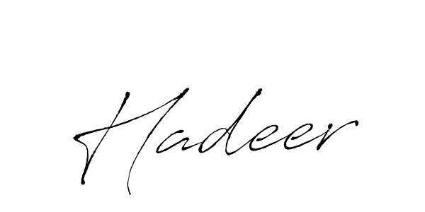 Create a beautiful signature design for name Hadeer. With this signature (Antro_Vectra) fonts, you can make a handwritten signature for free. Hadeer signature style 6 images and pictures png