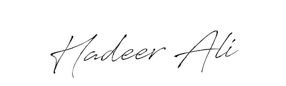 Make a beautiful signature design for name Hadeer Ali. With this signature (Antro_Vectra) style, you can create a handwritten signature for free. Hadeer Ali signature style 6 images and pictures png