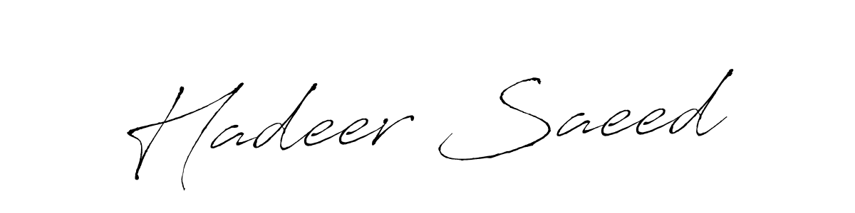 Also You can easily find your signature by using the search form. We will create Hadeer Saeed name handwritten signature images for you free of cost using Antro_Vectra sign style. Hadeer Saeed signature style 6 images and pictures png