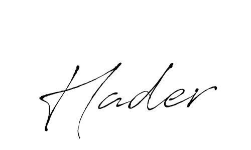 Also we have Hader name is the best signature style. Create professional handwritten signature collection using Antro_Vectra autograph style. Hader signature style 6 images and pictures png