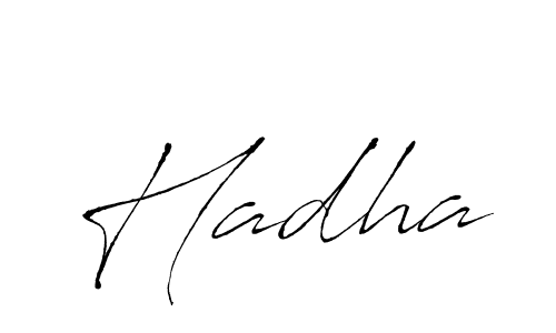 Use a signature maker to create a handwritten signature online. With this signature software, you can design (Antro_Vectra) your own signature for name Hadha. Hadha signature style 6 images and pictures png