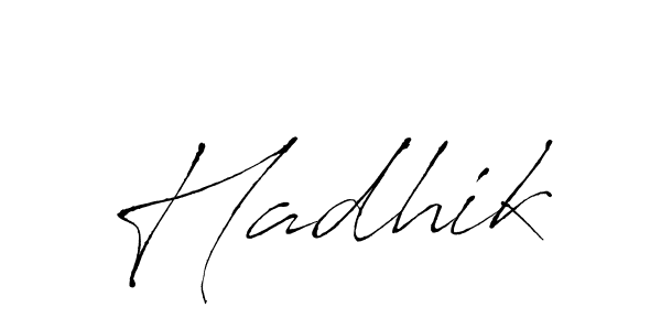 Design your own signature with our free online signature maker. With this signature software, you can create a handwritten (Antro_Vectra) signature for name Hadhik. Hadhik signature style 6 images and pictures png