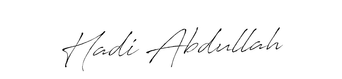 How to make Hadi Abdullah name signature. Use Antro_Vectra style for creating short signs online. This is the latest handwritten sign. Hadi Abdullah signature style 6 images and pictures png