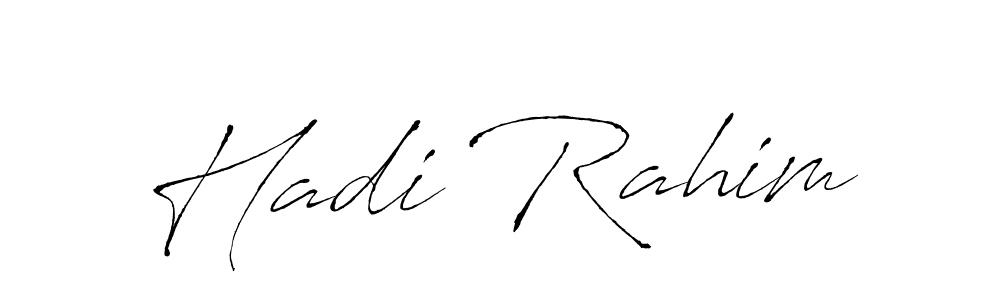 How to make Hadi Rahim name signature. Use Antro_Vectra style for creating short signs online. This is the latest handwritten sign. Hadi Rahim signature style 6 images and pictures png