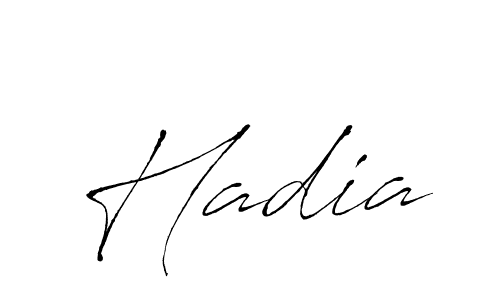 Use a signature maker to create a handwritten signature online. With this signature software, you can design (Antro_Vectra) your own signature for name Hadia. Hadia signature style 6 images and pictures png