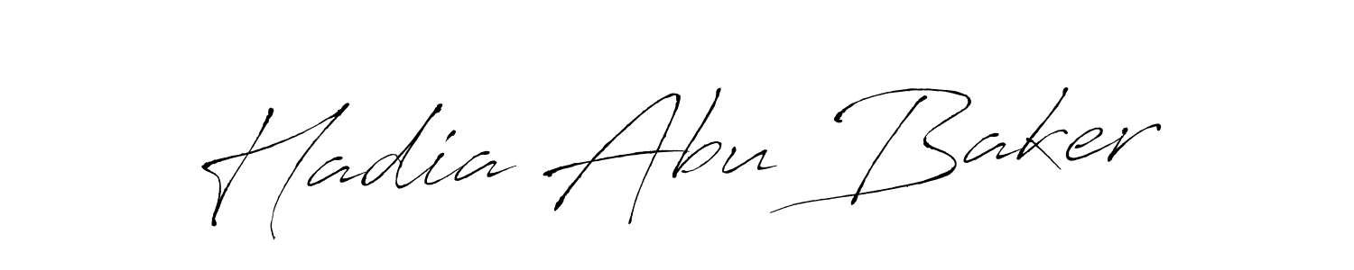 Make a beautiful signature design for name Hadia Abu Baker. With this signature (Antro_Vectra) style, you can create a handwritten signature for free. Hadia Abu Baker signature style 6 images and pictures png