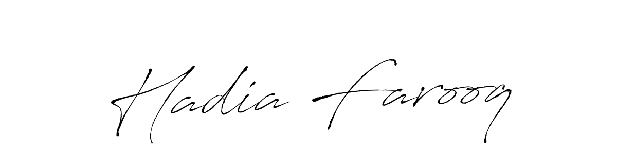 Design your own signature with our free online signature maker. With this signature software, you can create a handwritten (Antro_Vectra) signature for name Hadia Farooq. Hadia Farooq signature style 6 images and pictures png