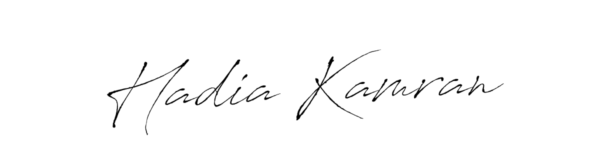 Create a beautiful signature design for name Hadia Kamran. With this signature (Antro_Vectra) fonts, you can make a handwritten signature for free. Hadia Kamran signature style 6 images and pictures png