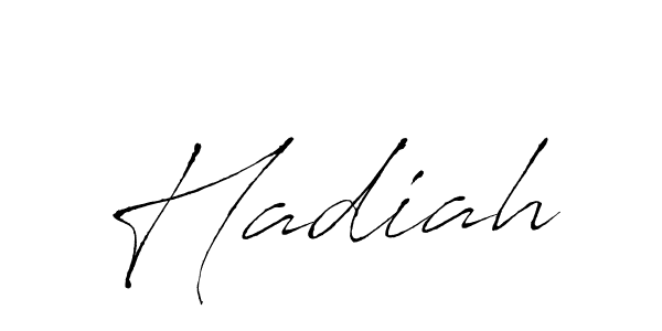 Make a beautiful signature design for name Hadiah. With this signature (Antro_Vectra) style, you can create a handwritten signature for free. Hadiah signature style 6 images and pictures png