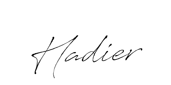 Make a beautiful signature design for name Hadier. Use this online signature maker to create a handwritten signature for free. Hadier signature style 6 images and pictures png