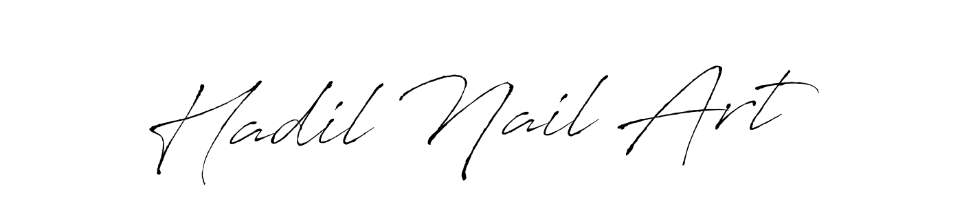 This is the best signature style for the Hadil Nail Art name. Also you like these signature font (Antro_Vectra). Mix name signature. Hadil Nail Art signature style 6 images and pictures png