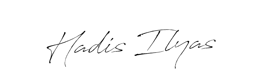 The best way (Antro_Vectra) to make a short signature is to pick only two or three words in your name. The name Hadis Ilyas include a total of six letters. For converting this name. Hadis Ilyas signature style 6 images and pictures png