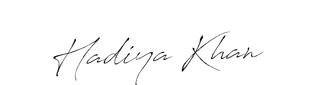 How to make Hadiya Khan name signature. Use Antro_Vectra style for creating short signs online. This is the latest handwritten sign. Hadiya Khan signature style 6 images and pictures png