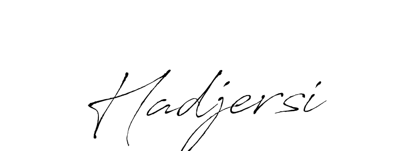 if you are searching for the best signature style for your name Hadjersi. so please give up your signature search. here we have designed multiple signature styles  using Antro_Vectra. Hadjersi signature style 6 images and pictures png