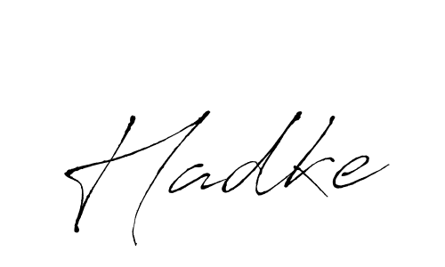 The best way (Antro_Vectra) to make a short signature is to pick only two or three words in your name. The name Hadke include a total of six letters. For converting this name. Hadke signature style 6 images and pictures png