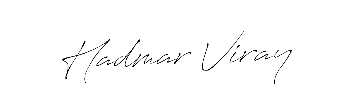 The best way (Antro_Vectra) to make a short signature is to pick only two or three words in your name. The name Hadmar Viray include a total of six letters. For converting this name. Hadmar Viray signature style 6 images and pictures png