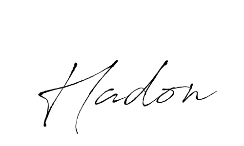Use a signature maker to create a handwritten signature online. With this signature software, you can design (Antro_Vectra) your own signature for name Hadon. Hadon signature style 6 images and pictures png