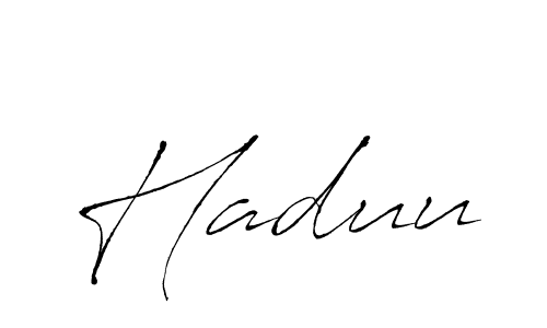 Also we have Haduu name is the best signature style. Create professional handwritten signature collection using Antro_Vectra autograph style. Haduu signature style 6 images and pictures png