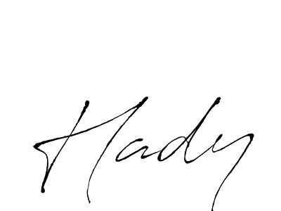 Use a signature maker to create a handwritten signature online. With this signature software, you can design (Antro_Vectra) your own signature for name Hady. Hady signature style 6 images and pictures png