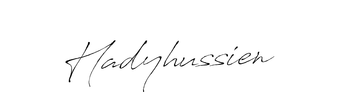 The best way (Antro_Vectra) to make a short signature is to pick only two or three words in your name. The name Hadyhussien include a total of six letters. For converting this name. Hadyhussien signature style 6 images and pictures png