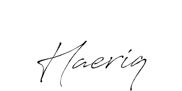 Make a beautiful signature design for name Haeriq. With this signature (Antro_Vectra) style, you can create a handwritten signature for free. Haeriq signature style 6 images and pictures png