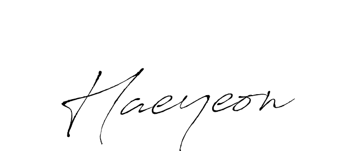 Create a beautiful signature design for name Haeyeon. With this signature (Antro_Vectra) fonts, you can make a handwritten signature for free. Haeyeon signature style 6 images and pictures png