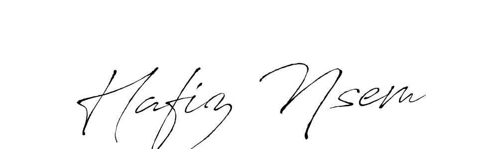 Make a beautiful signature design for name Hafiz Nsem. With this signature (Antro_Vectra) style, you can create a handwritten signature for free. Hafiz Nsem signature style 6 images and pictures png