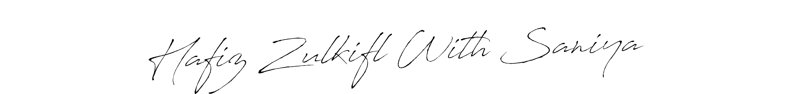 Hafiz Zulkifl With Saniya stylish signature style. Best Handwritten Sign (Antro_Vectra) for my name. Handwritten Signature Collection Ideas for my name Hafiz Zulkifl With Saniya. Hafiz Zulkifl With Saniya signature style 6 images and pictures png