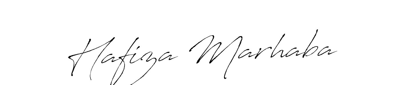 How to make Hafiza Marhaba name signature. Use Antro_Vectra style for creating short signs online. This is the latest handwritten sign. Hafiza Marhaba signature style 6 images and pictures png