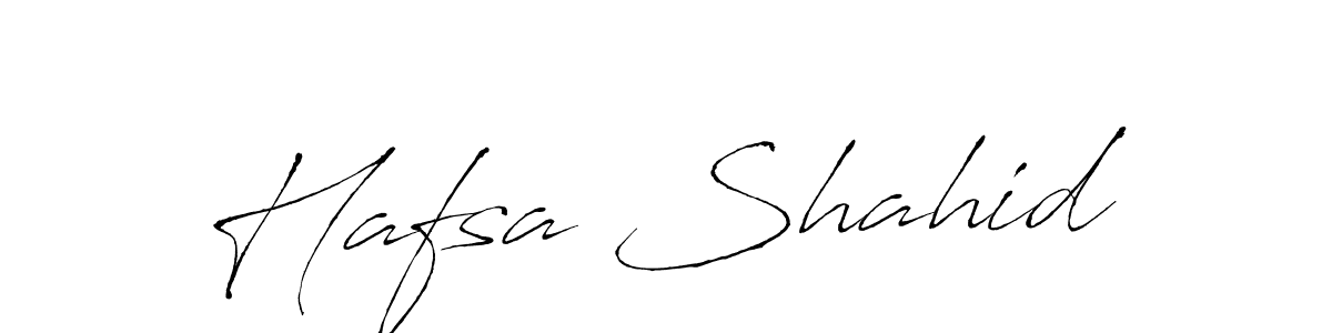 Make a beautiful signature design for name Hafsa Shahid. With this signature (Antro_Vectra) style, you can create a handwritten signature for free. Hafsa Shahid signature style 6 images and pictures png