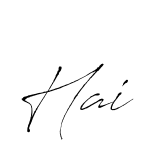 Use a signature maker to create a handwritten signature online. With this signature software, you can design (Antro_Vectra) your own signature for name Hai. Hai signature style 6 images and pictures png