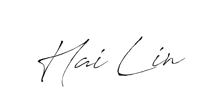 Make a beautiful signature design for name Hai Lin. With this signature (Antro_Vectra) style, you can create a handwritten signature for free. Hai Lin signature style 6 images and pictures png