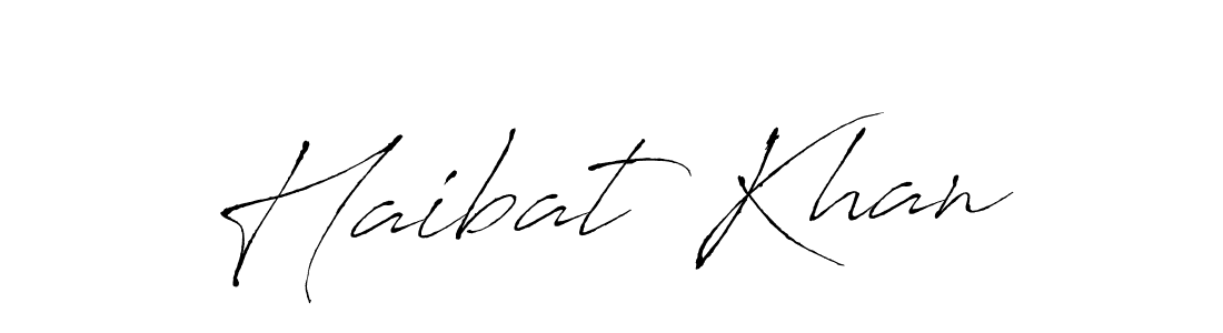 Make a beautiful signature design for name Haibat Khan. With this signature (Antro_Vectra) style, you can create a handwritten signature for free. Haibat Khan signature style 6 images and pictures png