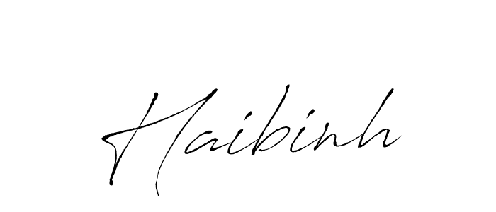 Design your own signature with our free online signature maker. With this signature software, you can create a handwritten (Antro_Vectra) signature for name Haibinh. Haibinh signature style 6 images and pictures png