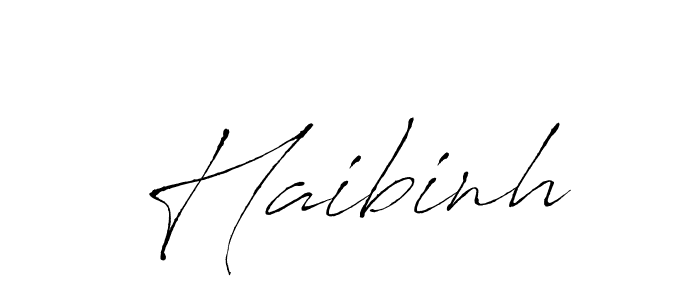 Design your own signature with our free online signature maker. With this signature software, you can create a handwritten (Antro_Vectra) signature for name Haibinh. Haibinh signature style 6 images and pictures png