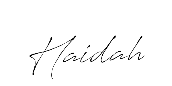 Design your own signature with our free online signature maker. With this signature software, you can create a handwritten (Antro_Vectra) signature for name Haidah. Haidah signature style 6 images and pictures png