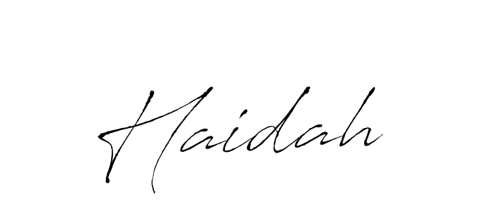 Use a signature maker to create a handwritten signature online. With this signature software, you can design (Antro_Vectra) your own signature for name Haidah . Haidah  signature style 6 images and pictures png