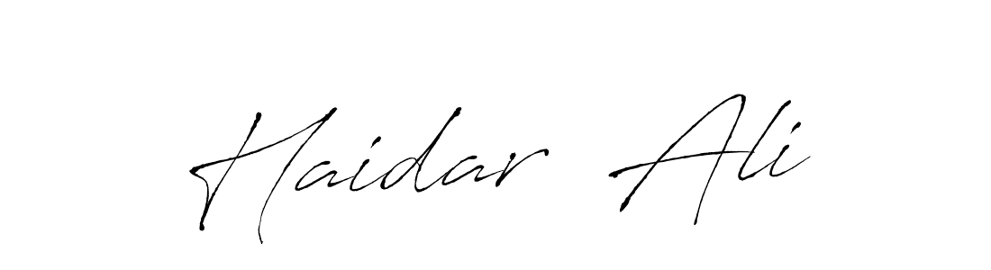 Design your own signature with our free online signature maker. With this signature software, you can create a handwritten (Antro_Vectra) signature for name Haidar  Ali. Haidar  Ali signature style 6 images and pictures png