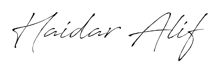 How to make Haidar Alif signature? Antro_Vectra is a professional autograph style. Create handwritten signature for Haidar Alif name. Haidar Alif signature style 6 images and pictures png