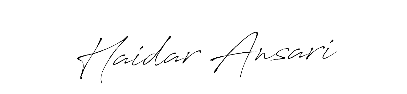 Create a beautiful signature design for name Haidar Ansari. With this signature (Antro_Vectra) fonts, you can make a handwritten signature for free. Haidar Ansari signature style 6 images and pictures png