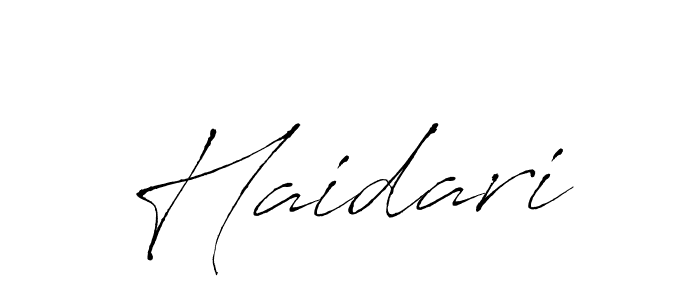 Design your own signature with our free online signature maker. With this signature software, you can create a handwritten (Antro_Vectra) signature for name Haidari. Haidari signature style 6 images and pictures png