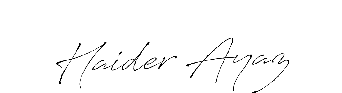 Design your own signature with our free online signature maker. With this signature software, you can create a handwritten (Antro_Vectra) signature for name Haider Ayaz. Haider Ayaz signature style 6 images and pictures png