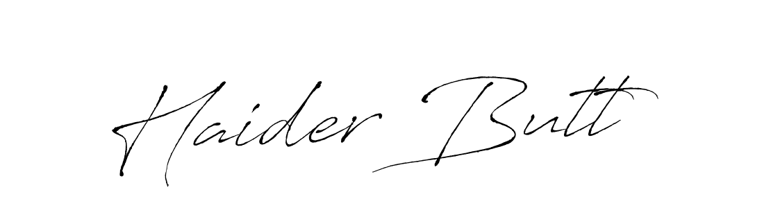 How to make Haider Butt name signature. Use Antro_Vectra style for creating short signs online. This is the latest handwritten sign. Haider Butt signature style 6 images and pictures png