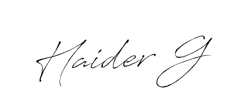 Antro_Vectra is a professional signature style that is perfect for those who want to add a touch of class to their signature. It is also a great choice for those who want to make their signature more unique. Get Haider G name to fancy signature for free. Haider G signature style 6 images and pictures png