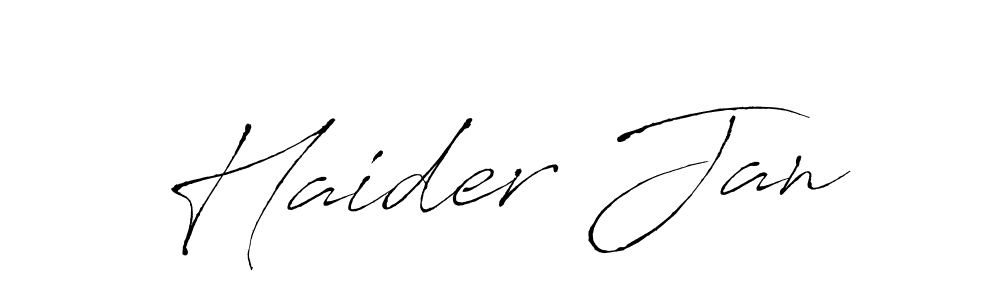 How to make Haider Jan signature? Antro_Vectra is a professional autograph style. Create handwritten signature for Haider Jan name. Haider Jan signature style 6 images and pictures png